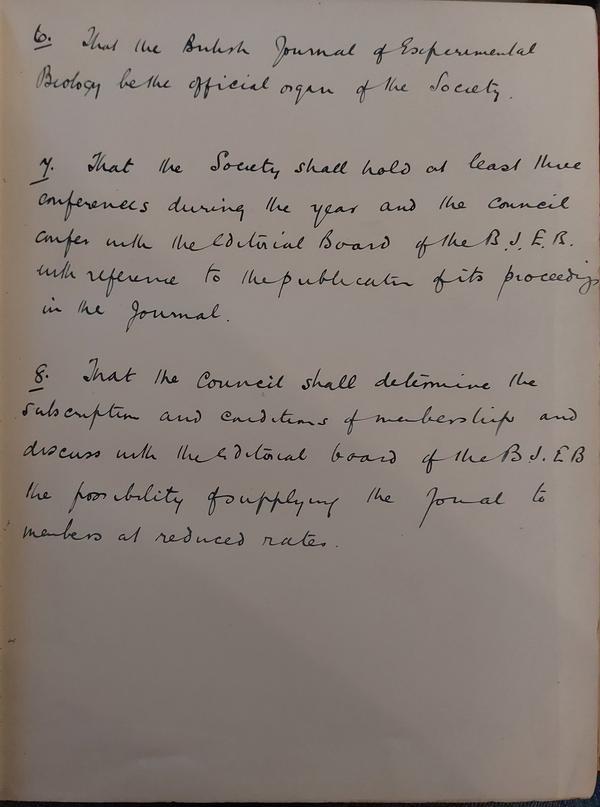 The content of the handwritten minutes is included in the "Resolutions from the First Meeting" section.