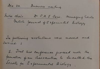 A visit to the SEB archives | The Society for Experimental Biology (SEB)