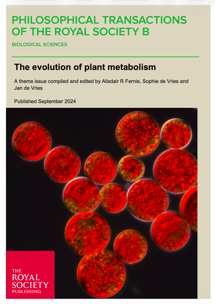 The Royal Society Publishing issue: "The Evolution of Plant Metabolism.png