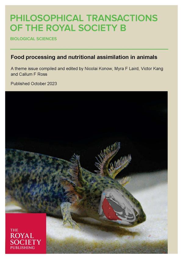Royal society: Philosophical Transactions B: Food processing and nutritional assimilation in animals"..jpg